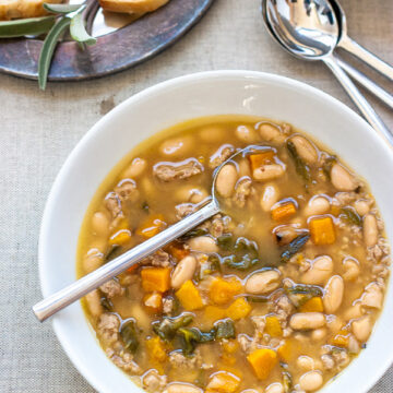 Roasted Butternut Squash and Turkey Chili | Foodiecrush.com