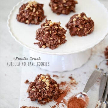 Nutella No Bake Cookies | Foodiecrush.com