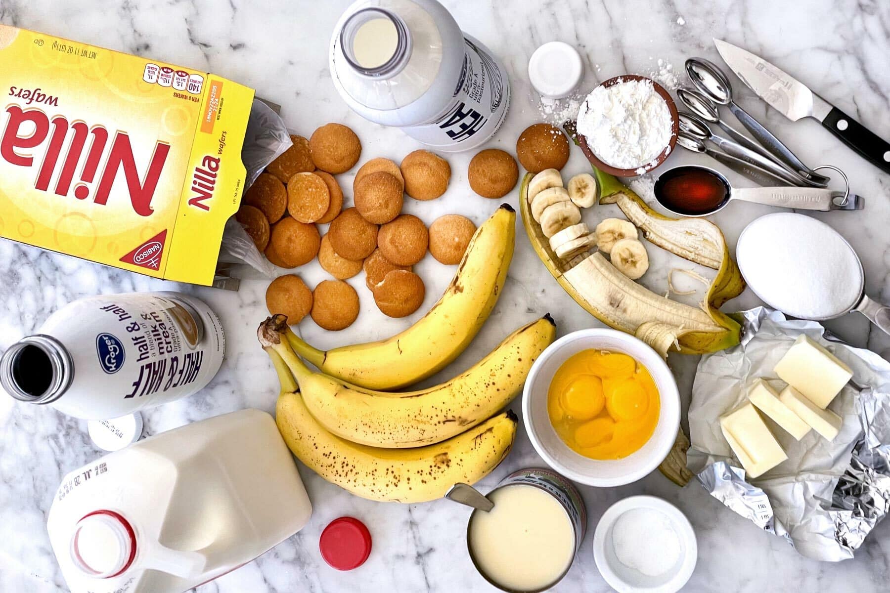 Ingredients for Banana Pudding foodiecrush.com