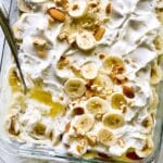 Banana Pudding with spoon foodiecrush.com