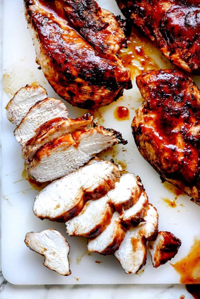 BBQ Chicken Breasts | foodiecrush.com #grilled #chicken #breasts #recipes #bbq #barbecue