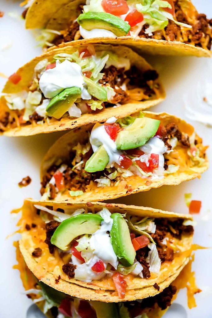 Just Like Taco Bell Tacos Recipe | foodiecrush.com #tacos #tacobell #beef #recipes