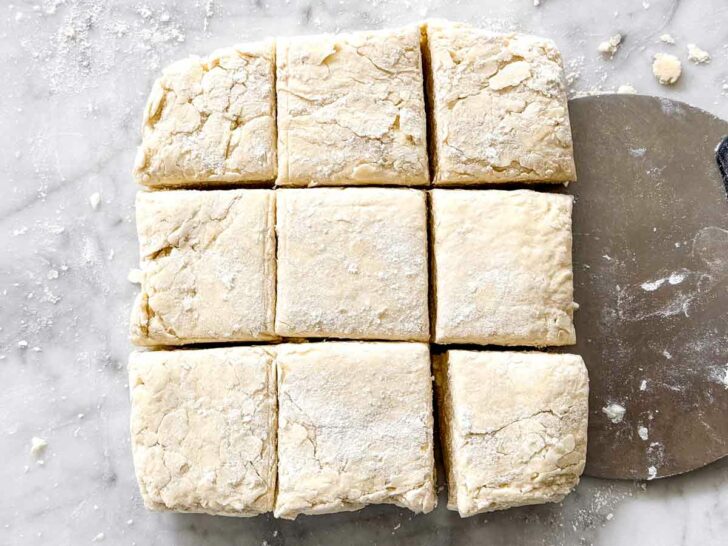 Cutting out Buttermilk Biscuits foodiecrush.com