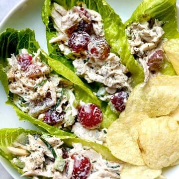 Chicken Salad in lettuce cups foodiecrush.com