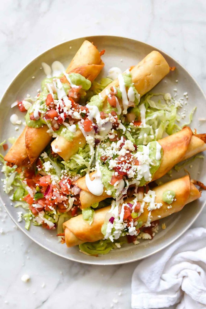 Chipotle Chicken Taquitos | foodiecrush.com