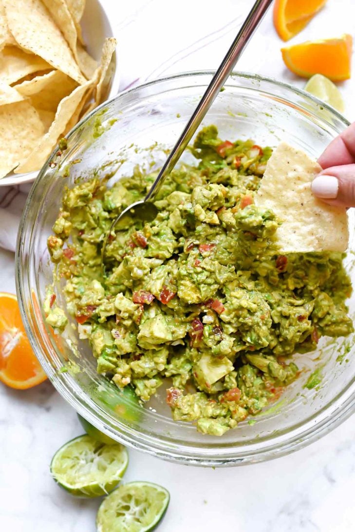 Chunky Citrus Guacamole from foodiecrush.com on foodiecrush.com