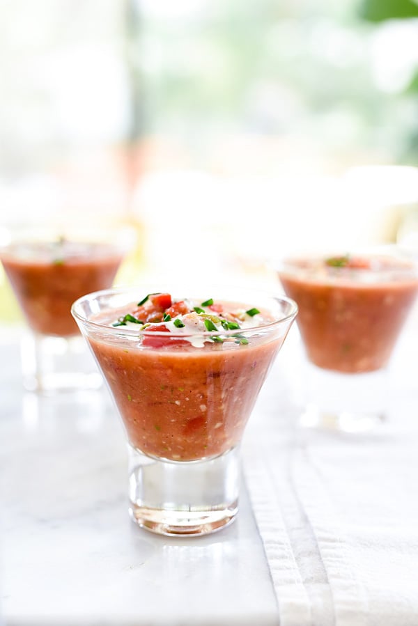 Classic Gazpacho Recipe | foodiecrush.com 