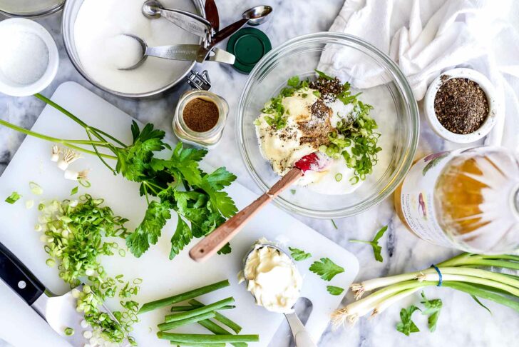 Coleslaw Dressing | foodiecrush.com #dresssing #coleslaw #salad #recipes