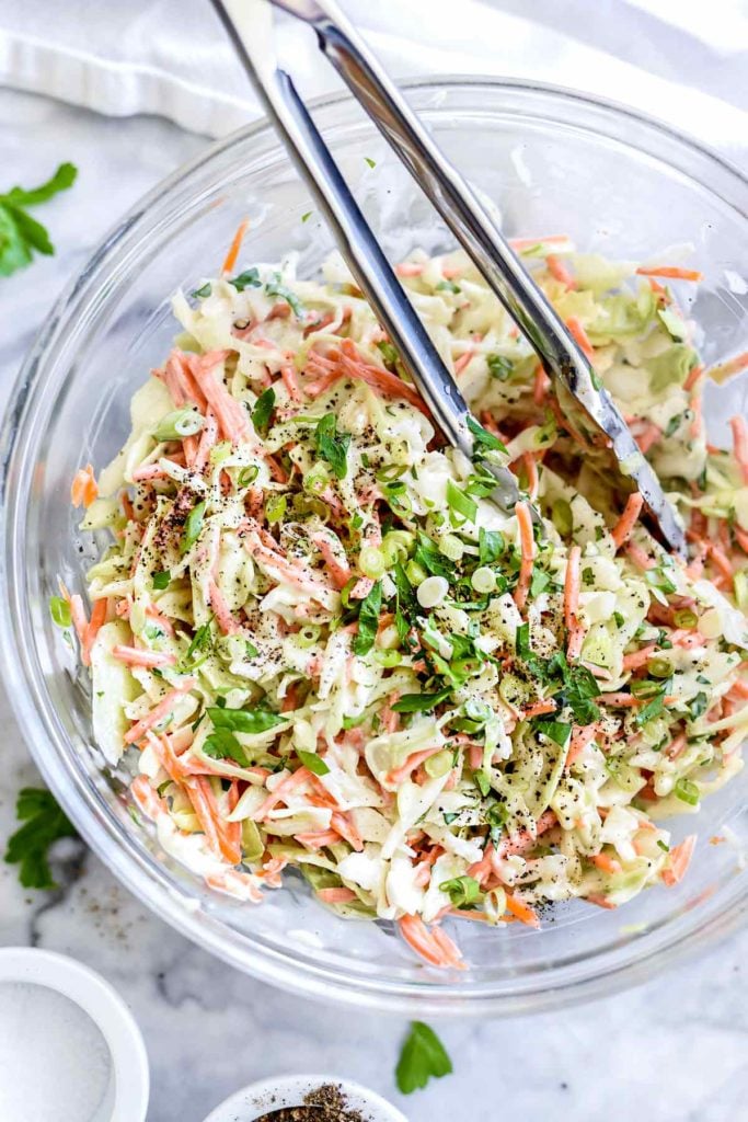 Coleslaw Dressing | foodiecrush.com #dresssing #coleslaw #salad #recipes