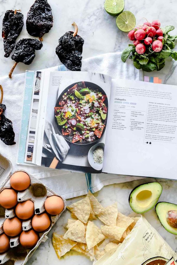 Easy Chilaquiles with Eggs Recipe | foodiecrush.com #chilaquiles #breakfast #brunch #mexican 