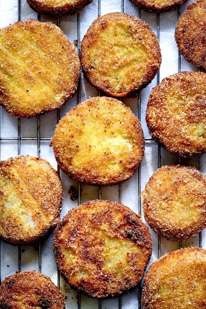 Fried Green Tomatoes | foodiecrush.com #fried #green #tomatoes #recipe