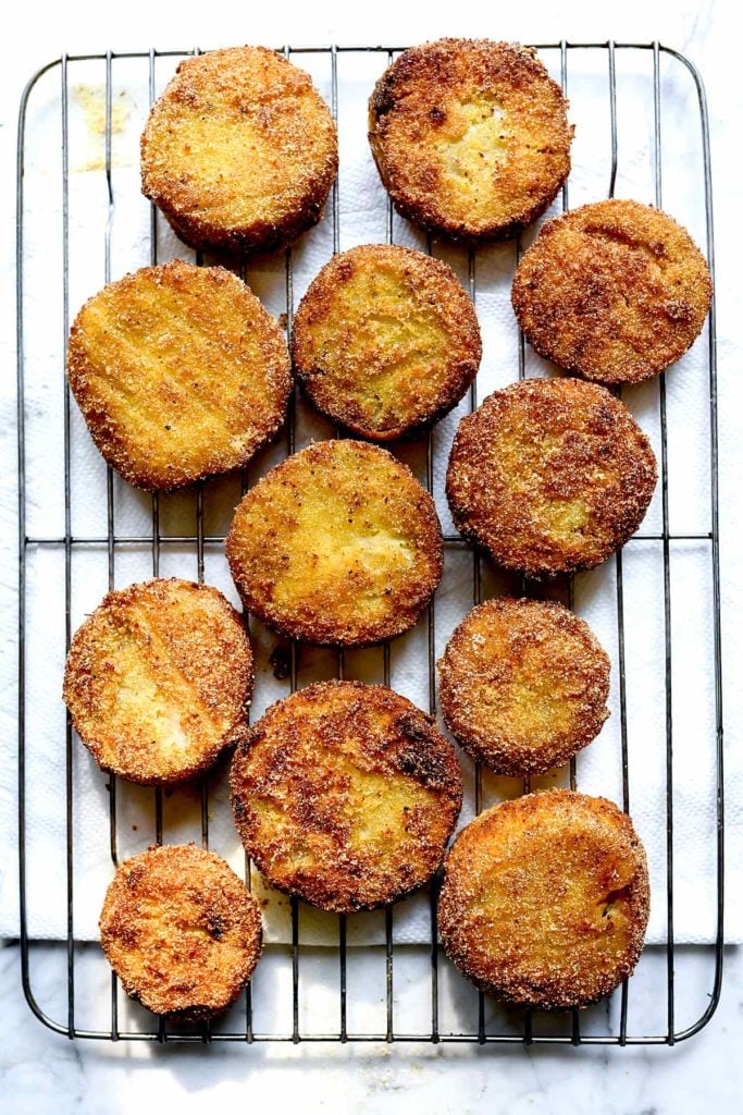 Fried Green Tomatoes | foodiecrush.com #fried #green #tomatoes #recipe