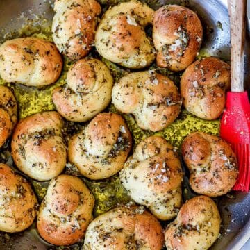 Killer Garlic Knots Recipe | foodiecrush.com #garlic #knots #recipes