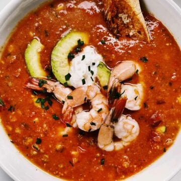 Gazpacho with Shrimp foodiecrush.com