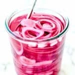 How to Make Quick Pickled Onions | foodiecrush.com #pickled #onions #quick #vinegar #recipe #Mexican