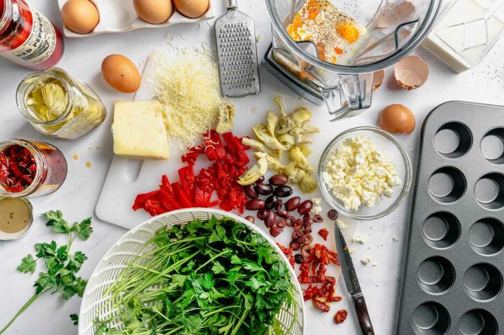 What's In Mediterranean Egg Bites foodiecrush.com