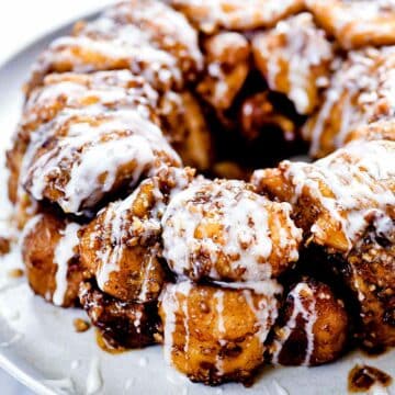 Easy Instant Pot Monkey Bread Recipe | foodiecrush.com #monkeybread #cinnamonroll #easy #recipe #rhodes