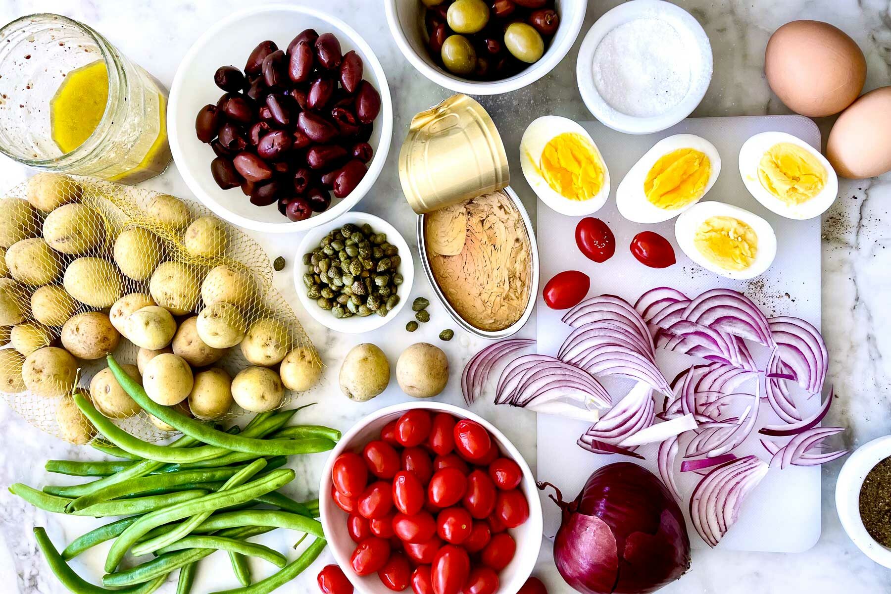 Nicoise Salad Ingredients foodiecrush.com