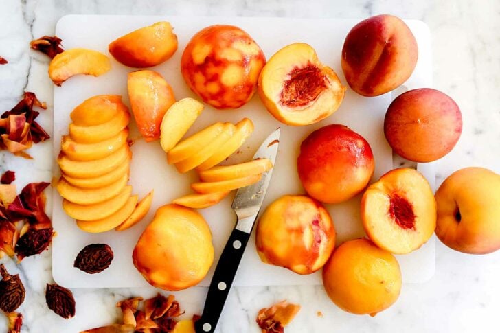 how to peel or skin peaches | foodiecrush.com