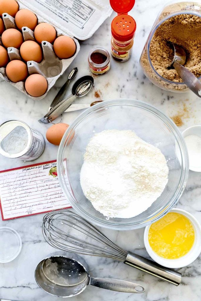 Ingredients peach cobbler | foodiecrush.com