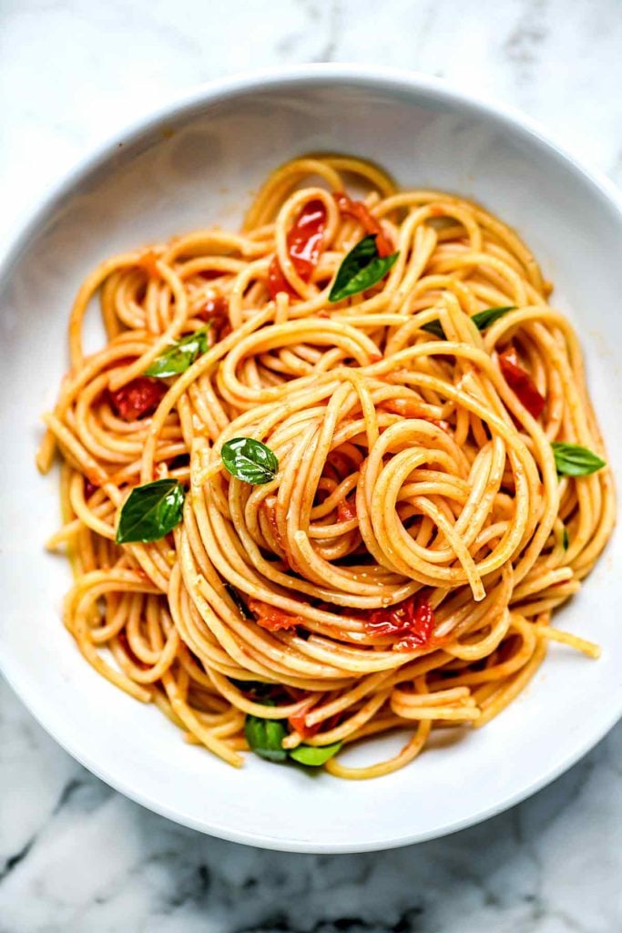 Quick Pasta Pomodoro Sauce | foodiecrush.com