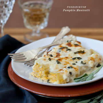 Pumpkin Manicotti from FoodieCrush