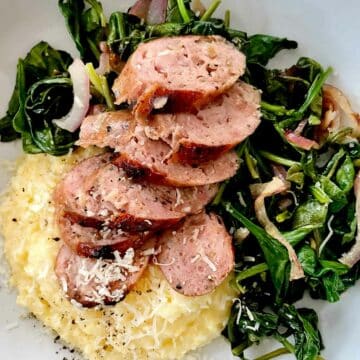 Sausage Polenta and Spinach foodiecrush.com