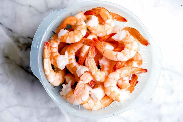 Frozen shrimp thawed | foodiecrush.com