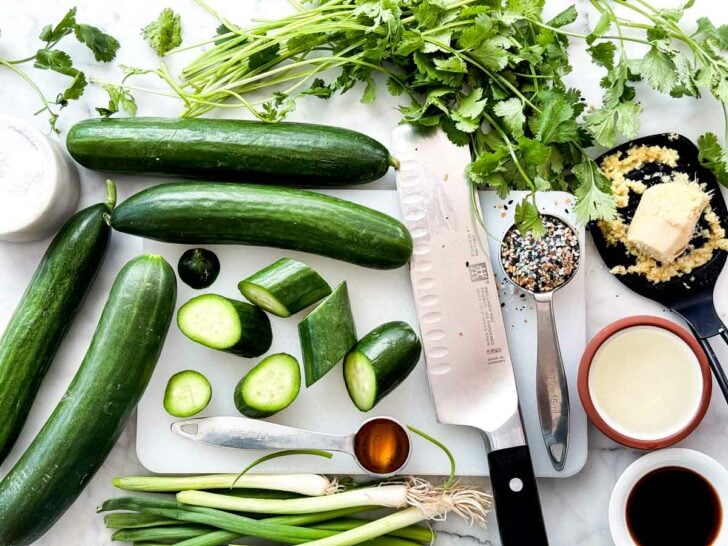 What's In Smashed Cucumber Salad foodiecrush.com