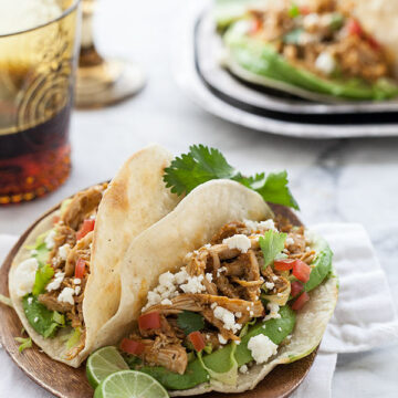 Stewed Chicken Tacos | foodiecrush.com