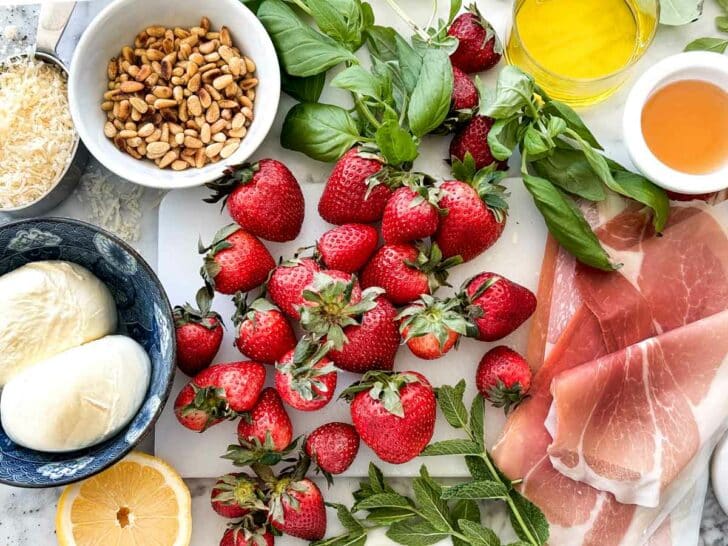 What's In Strawberry Burrata Salad foodiecrush.com 