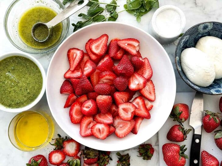 What's In Strawberry Burrata Salad foodiecrush.com 